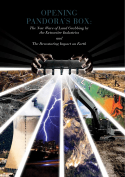 opening pandora`s box - Global Commons Institute