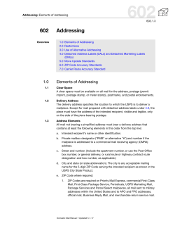 DMM 602 Addressing