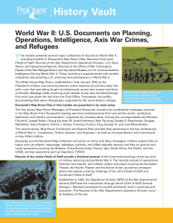 ProQuest - History Vault World War II