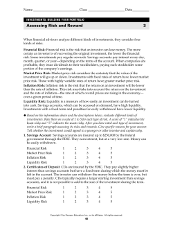 Assessing Risk and Reward 3