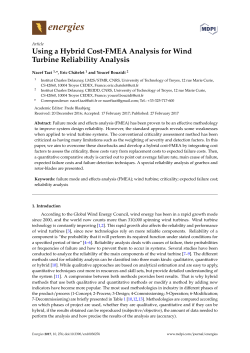 Using a Hybrid Cost-FMEA Analysis for Wind Turbine Reliability