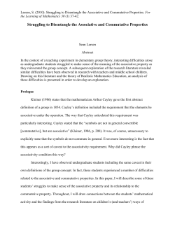 Struggling to Disentangle the Associative and Commutative Properties