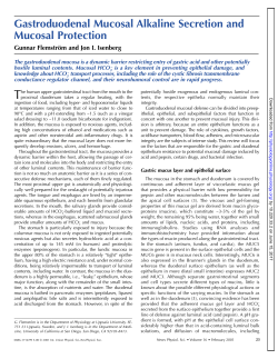 Gastroduodenal Mucosal Alkaline Secretion and