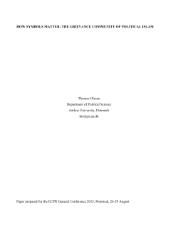 HOW SYMBOLS MATTER: THE GRIEVANCE COMMUNITY OF