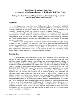 Real-Time Pricing Is the Real Deal: An Analysis of