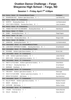 April 7-9 - Ovation Dance Challenge