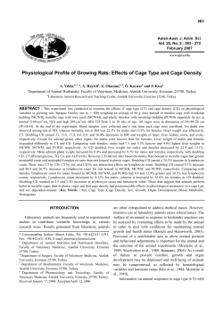 Effects of Cage Type and Cage Density - Asian