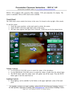 Presentation Classroom Instructions