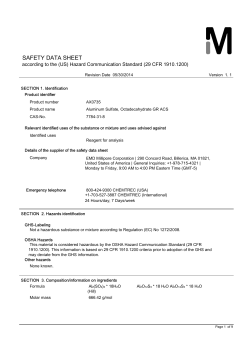 safety data sheet