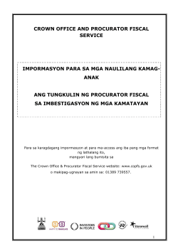 crown office and procurator fiscal service