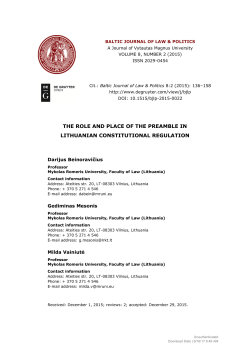 The Role and Place of the Preamble