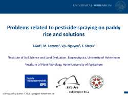 Problems related to pesticide spraying on paddy rice and solutions