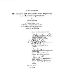 The female-to-male transsexual voice: Physiology vs. performance