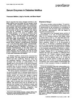 Serum Enzymes in Diabetes Mellitus