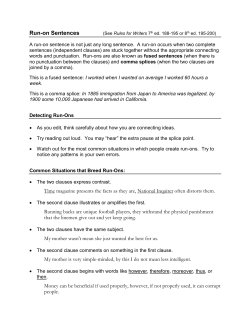 Run-on sentences