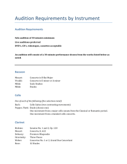 Approved Audition Works