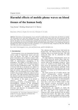 Harmful effects of mobile phone waves on blood tissues of the