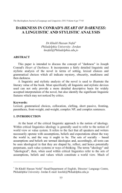 Print this article - The University of Buckingham Press Journals