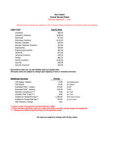 Labor Cost Hourly Rate Carpenter $98.50 Carpentry Overtime