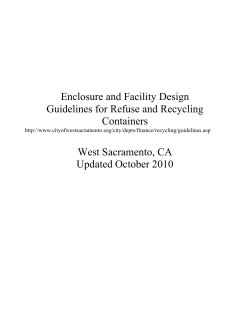 Enclosure and Facility Design Guidelines for Refuse and Recycling