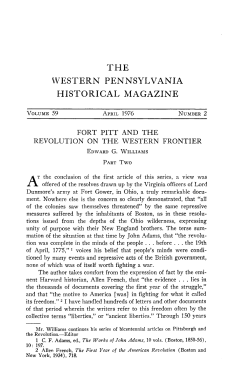 the western pennsylvania historical magazine