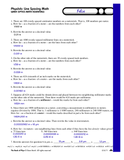 Answers - Dean Baird`s