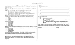 The Discovery of Cells Note-Taker Cell theory video questions: 1. T