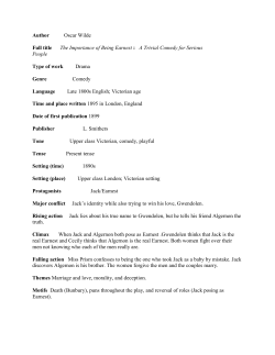 Author Oscar Wilde Full title The Importance of Being Earnest : A