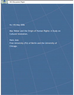 Max Weber and the Origin of Human Rights