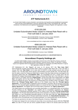 ATF Netherlands B.V. &euro;100,000,000 Undated Subordinated Notes