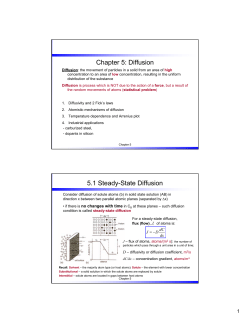 Chapter 5: Diffusion