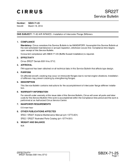 SB2X-71-25 - Cirrus Design Authorized Service Center Home