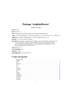 Package `weightedScores`
