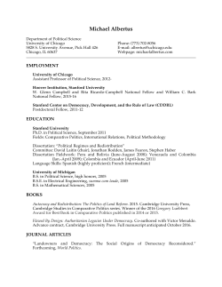 Curriculum Vitae - Michael Albertus