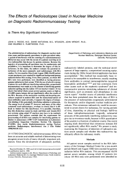 The Effects of Radioisotopes Used in Nuclear Medicine on