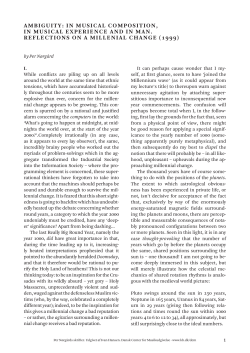 ambiguity: in musical composition, in musical experience and in