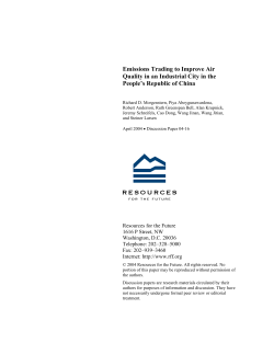 Emissions Trading to Improve Air Quality in an Industrial City in the