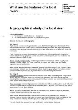 A geographical study of a local river What are the features of a local