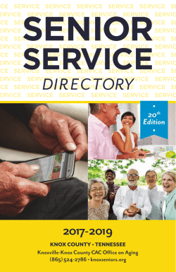 SERVICE - The Knoxville-Knox County Office on Aging
