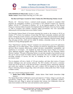 THE HARVARD PROJECT ON AMERICAN INDIAN ECONOMIC