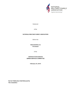 2-25-15 Testimony - National Military Family Association