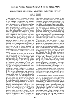 The Founding Fathers: A Reform Caucus in Action