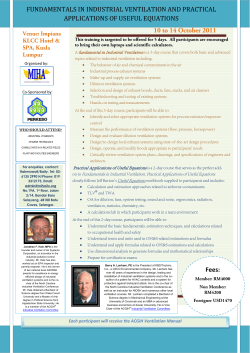 fundamentals in industrial ventilation and practical applications of