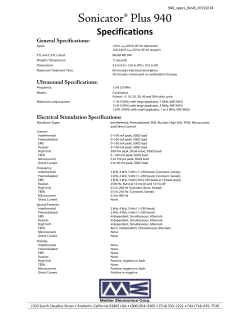 Sonicator&reg; Plus 940 - Mettler Electronics