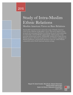 Study of Intra-Muslim Ethnic Relations