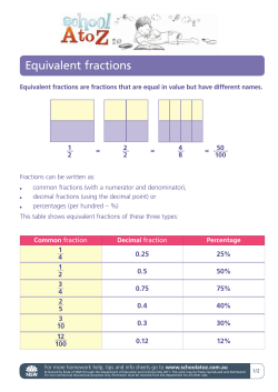 Equivalent fractions - NSW Department of Education