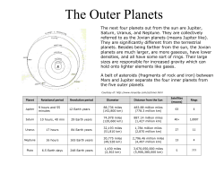 The Outer Planets