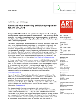 Rhineland with interesting exhibition programme for ART