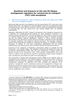 QA new EU Fatigue Management Regulation