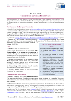 The advisory European Fiscal Board